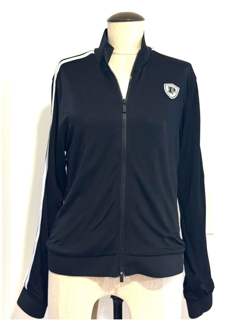 PINK Victoria's Secret Navy Blue Active- Jacket with White Stripes